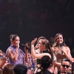 Galilea Montijo Instagram - Feliz de trabajar a su lado @angelicavaleoriginal @clarissamolina 💘🫶🏻 @premiolonuestro @univision @televisaunivision Miami, Florida