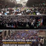Gamze Özçelik Instagram - Önce ABD'de Trump tarafından müslümanlara uygulanmaya çalışılan ayrımcı tavrı protesto etmek için başlayan ve her din, dil ve ırktan binlerce insanın ayaklanarak sokaklara dökülmesiyle sonuçlanan, ardından Kanada'da bir camide gercekleşen saldırıda namaz kılarken şehit edilenler için düzenlenen cenaze törenine binlerce Kanadalı'nın katılması ve Başbakan Justin Trudeau dahil gözyaşları dökmesi ile devam eden ve bu hafta Barselona'da 100 bini aşkın insanın 'sığınmacılara kapıları açın' demek için sokağa dökülmesinin karşısında duygulanıyor insan ve bir o kadar da utanıyor.. Ne oldu da İslam alemi, müslümanlar aralarında bu kadar bölündü ve oyuna geldi? Ne oldu da İslam coğrafyalarının bir tarafı zenginlik ve refah içinde yüzerken, bir tarafı yokluk, sefalet, savaş ve terör içinde mahvoldu? Ne oldu da İslam alemi insanlıkta geriye düştü?.. Kurtulduğunu sananlar asla bundan emin olmasınlar. Çünkü bir insanın anlayabileceğinden çok daha derin ve çetin bir sınav bu verilen.. İnsanlık için, hak ve adalet için, rıza için elini taşın altına koyanlardan Allah (C.C.) razı olsun. ❤