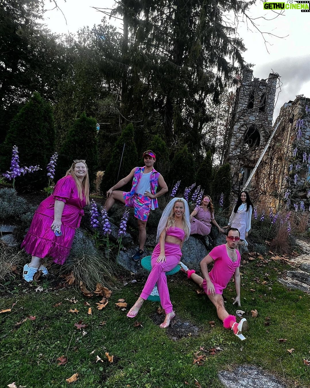 Garrett Clayton Instagram - @officialemmadegs bachelorette weekend was a smash! Themes 🙌, party🙌, love 🙌. We’re all so happy for you 😭♥️ congrats baby! #barbiecore #spa #gowns #tilldeathdouspart