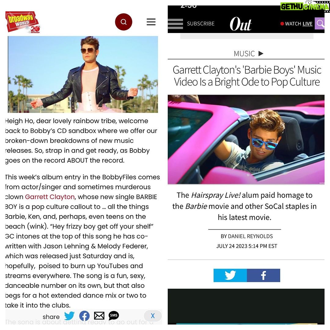 Garrett Clayton Instagram - Just a quick appreciation post for all the press that’s reporting on my new single #barbieboys. It means the world to me to have your support! I’ll keep working hard to deliver quality to you all!!! ♥️😭♥️ Thank you SO MUCH for all the love! Excited to finally be sharing all of this work with everyone! We have some surprises in the works for September and October! 🥳🙌♥️ #barbie #music