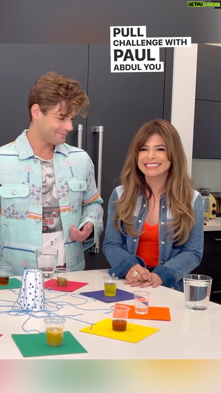Garrett Clayton Instagram - Would you do this?! Comment below if you want part 2! ๐Shot pull challange with @paulaabdul where we have to blindly pick from a dozen random things to drink ๐คข๐ Head to my YouTube channel at @garrettclayton1 on YouTube for the full video! #comedy #funny #paulaabdul #garrettclayton #teenbeachmovie #coldheartedsnake
