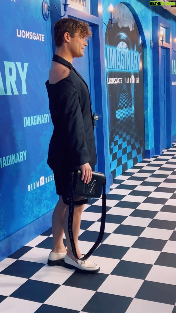 Garrett Clayton Instagram - Loved wearing this @gerland_official suit to the @imaginaryfilm premiere 🤩 Shoes- @loft Stylist: @allzedetails #Gerlandofficial, #Fashion, #mensfashion, #ootd, #Outfitoftheday, #LAfashion, #short, #blazer, #jacket, #Italianfashion, #fashionista, #Istafashion, #lookingsharp, #imaginarypremier, #fashion2024, #couture, #luxuryfashion