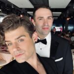 Garrett Clayton Instagram - What a beautiful night @academymuseum watching the #oscars @theacademy Thank you @meta & @threads for bringing us. Also a big thank you to @allzedetails , @lulyyangcouture, and @brooksbrothers for these 10/10 suits