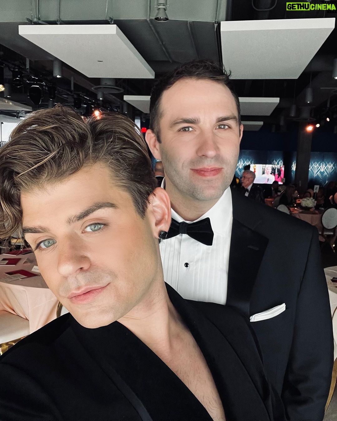 Garrett Clayton Instagram - What a beautiful night @academymuseum watching the #oscars @theacademy Thank you @meta & @threads for bringing us. Also a big thank you to @allzedetails , @lulyyangcouture, and @brooksbrothers for these 10/10 suits