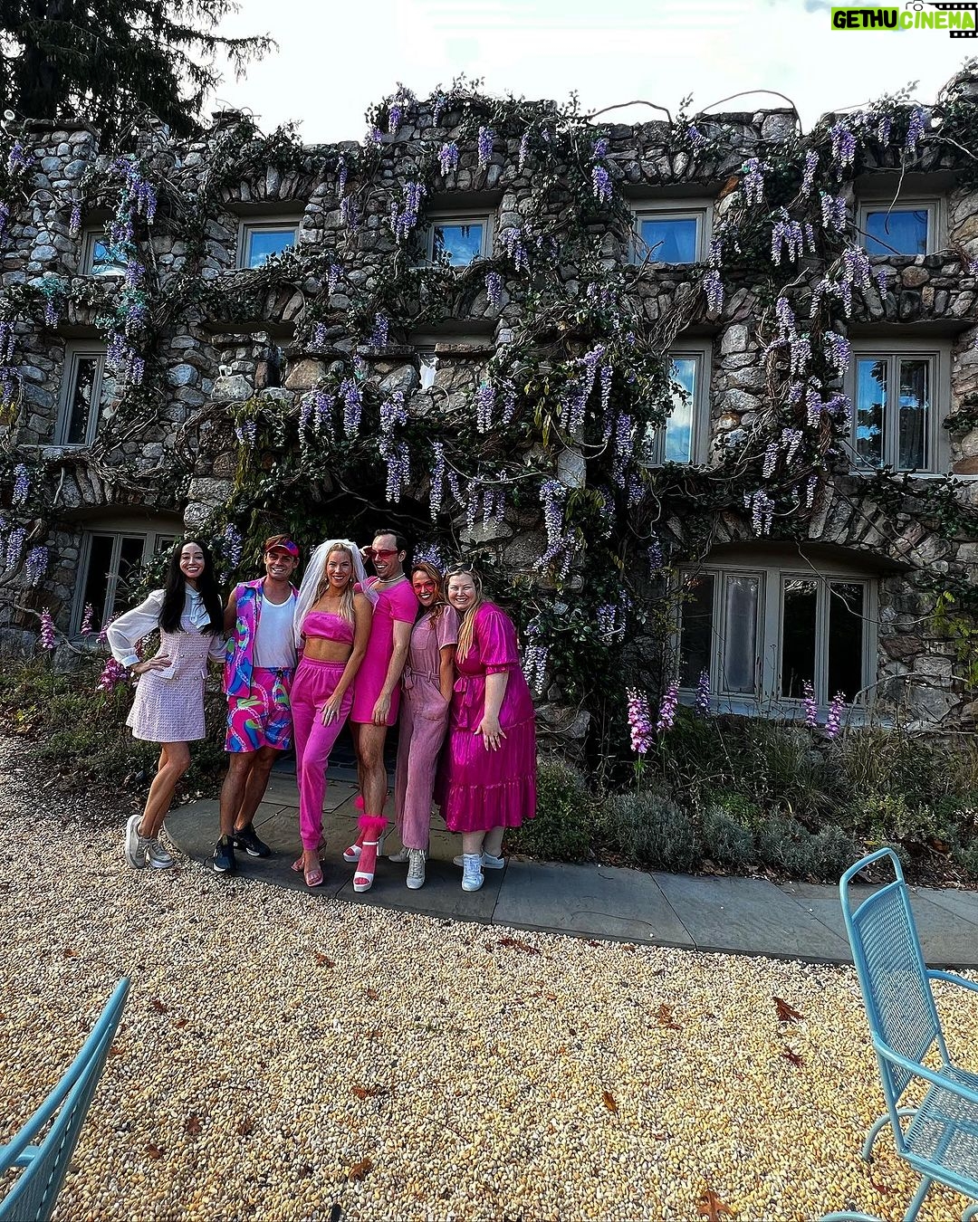 Garrett Clayton Instagram - @officialemmadegs bachelorette weekend was a smash! Themes 🙌, party🙌, love 🙌. We’re all so happy for you 😭♥️ congrats baby! #barbiecore #spa #gowns #tilldeathdouspart