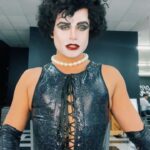Garrett Clayton Instagram - October hits and #frankenfurter is ready 👄👠💄 what’s your costume this year?! If you’re in or near Rochester NY come see us in #RockyHorror at @ofccreations starting October 12th it’s gonna be badass 🙌 Shoutout to @kitty_lipski for this brilliant costume AND SHES SOMEHOW NOT DONE MAKING IT MORE AMAZING