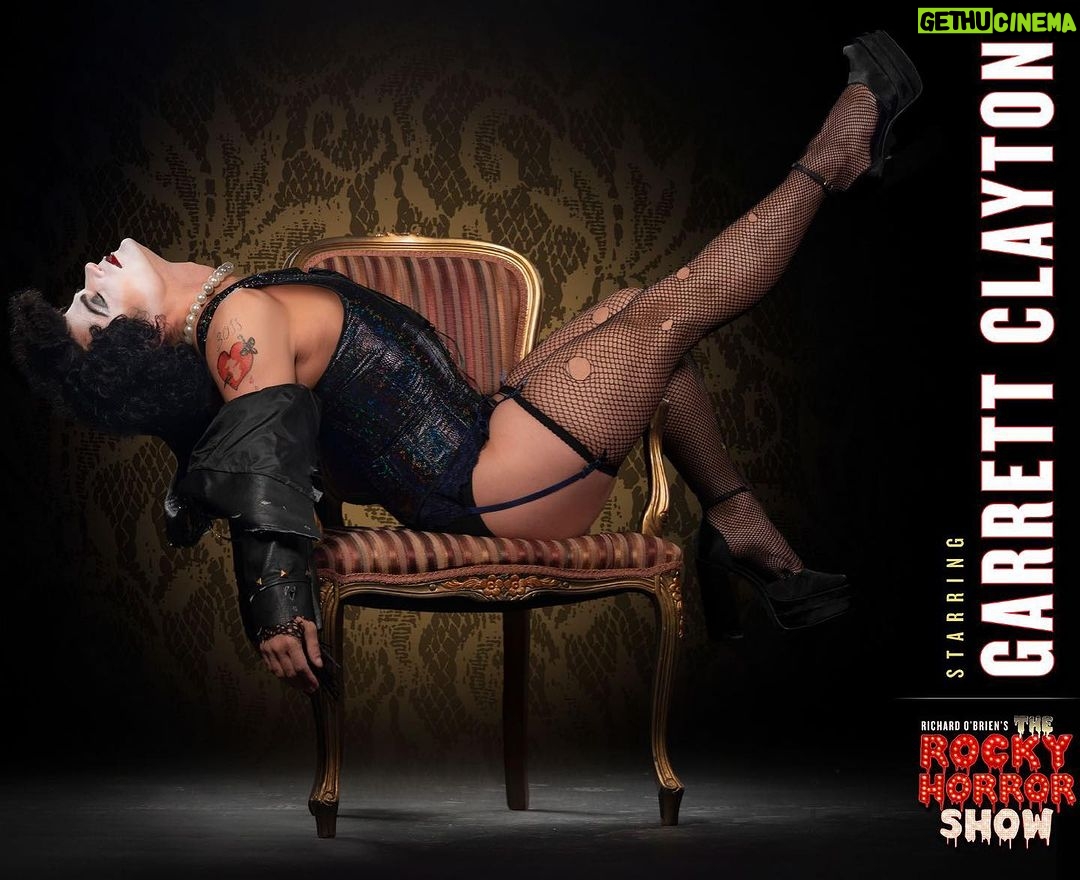 Garrett Clayton Instagram - We open the musical October 12th @ofccreations and holy crap this show is EPIC. #RockyHorror We’re almost sold out opening week. Hurry fast for the tickets to this out of this world production! #frankenfurter #musical #halloween