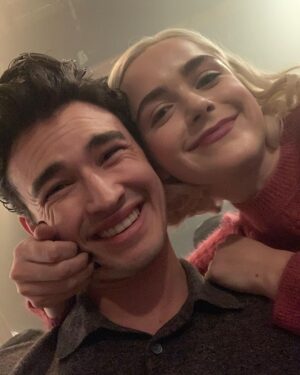Gavin Leatherwood Instagram - Somewhere in an alternate universe Nick and Sabrina are celebrating her birthday 🎂👸🏼🎩 #caos