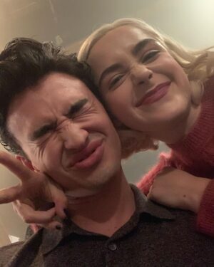 Gavin Leatherwood Instagram - Somewhere in an alternate universe Nick and Sabrina are celebrating her birthday 🎂👸🏼🎩 #caos