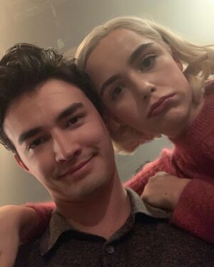 Gavin Leatherwood Instagram - Somewhere in an alternate universe Nick and Sabrina are celebrating her birthday 🎂👸🏼🎩 #caos