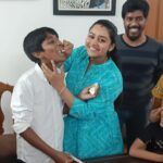 Gayathri Yuvraaj Instagram - Yesterday birthday celebration 🎉 @tarun_yuvi_ When they are little, you want them to grow up. When they are grown up, you want them to be little. In the grand scheme of life, little kid moments are so short. Enjoy each and every one 😍From a smiling baby to a willful toddler to now a teen almost , you grew up in the blink of an eye. Love you Tarun❤️