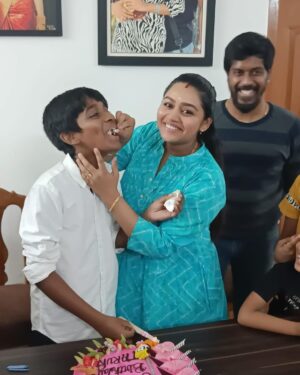 Gayathri Yuvraaj Instagram - Yesterday birthday celebration 🎉 @tarun_yuvi_ 

When they are little, you want them to grow up. When they are grown up, you want them to be little.
In the grand scheme of life, little kid moments are so short. Enjoy each and every one 😍From a smiling baby to a willful toddler to now a teen almost , you grew up in the blink of an eye. Love you Tarun❤️