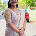 Gayathri Yuvraaj Instagram - How about something like: “Celebrating our anniversary in style with this stunning blouse design! Thank you so much @elitebridalstore for this beautiful design 🦋💕💖 #AnniversaryStyle #BlouseDesign”