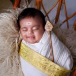 Gayathri Yuvraaj Instagram - “Channeling the divine joy of Lord Muruga on Thai Krithigai day! 🌟👶 Blessing your feed with my little one’s adorable smile that radiates pure bliss. 📸 @yellowbirdkidsphotography #BabyMuruga #KrithigaiCelebrations #blessings