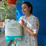 Gayathri Yuvraaj Instagram - “Shoutout to the diaper game-changer! 📣🍼 These cute seal baby diapers are not just premium quality, but also 100% natural, rash and allergy-free, with all-around protection and fully cotton comfort! 👶🌿 Embrace the best for your little one! 💙✨ #SealOfComfort #pureandsafe