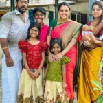 Gayathri Yuvraaj Instagram - ✨இனிய தைத்திருநாள் நல்வாழ்த்துக்கள்✨ Saree & blouse @lakshmiboutique2021 @tarun_yuvi_ #dhiya #eesha #yuga💕 @yuvi_smart @jistyjoy90