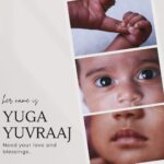 Gayathri Yuvraaj Instagram - “Introducing the bundle of joy of our lives, our little princess YUGA YUVRAAJ 👑✨ Photography @yellowbirdkidsphotography #BlessedWithYuga #proudparents