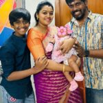 Gayathri Yuvraaj Instagram - Celebrating our first New Year with our little princess! We are now a family of four. Here’s to joy, love, and new beginnings in 2024!”👨‍👨‍👧‍👦🥳🧿 Happy new year my insta family 🥳 #2024 #happynewyear #👨‍👨‍👧‍👦