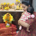 Gayathri Yuvraaj Instagram - Thiruvadhurai Mangalya viradham!!🙏🏻 With #mykuttykannamma 🤗❤️