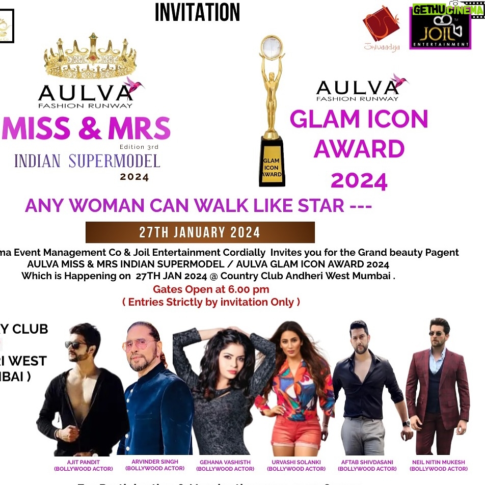 Gehana Vasisth Instagram - See u guys tonight at @countryclubofficial … #fashion #show #awards #awardee #gehanavasisth #aftabshivdasani #neelnitinmukesh #mumbai #bollywood #insta #instagram #instapost #instareels