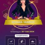 Gehana Vasisth Instagram - Join me performing live in Cadillac casino Goa only on 16th February … M damn excited , hope u all r …. So see u guys . . . #danceperformance #dance #dancer #dancers #performance #contemporarydance #choreography #love #dancersofinstagram #dancelife #choreographer #dancing #family #dancevideo #guddantumsenahopayega #noguddanwithoutnishant #kannu #tellywood #guddanakshat #gehanavasisth #casino #goa #performance #happy Mumbai, Maharashtra