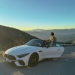 George Russell Instagram - Chasing sunsets 🌅🏔️