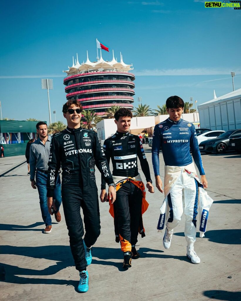 George Russell Instagram - Bahrain testing continues Bahrain International Circuit