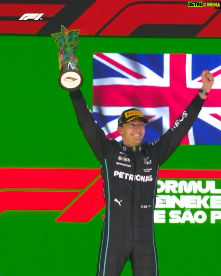 George Russell Instagram - A maiden win in Formula 1 that @georgerussell63 will never forget! 🥹🇧🇷 The British driver achieved Mercedes’ one and only victory of their 2022 campaign too! 👏👏 #F1 #Formula1 #BrazilGP #GeorgeRussell