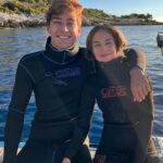George Russell Instagram - A welcome, sunrise dive to recharge after 30 hours of travel back from Japan 🌊