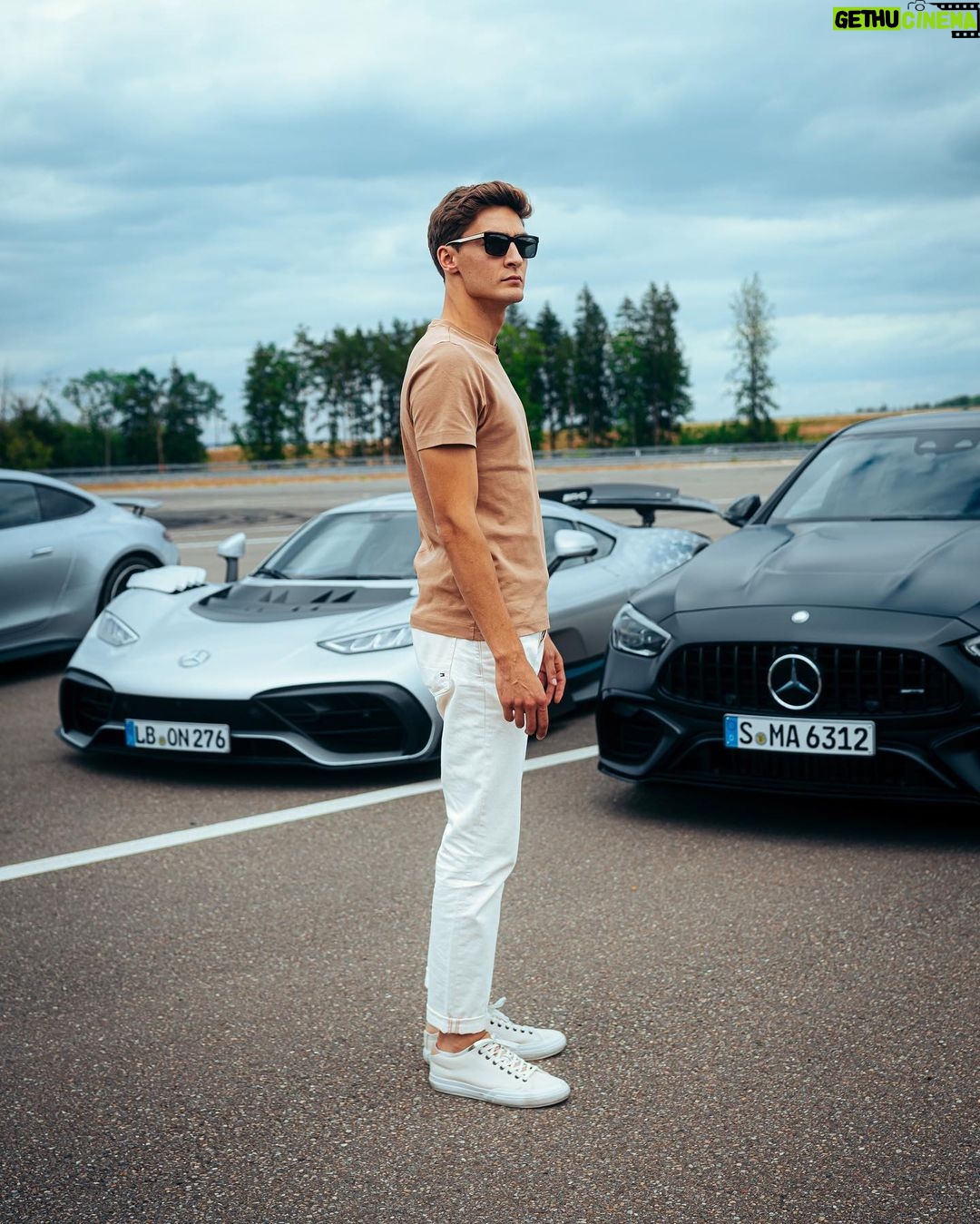 George Russell Instagram - THIS is #AMG. 🩶 #WorldsFastestFamily