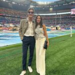 George Russell Instagram - Unbelievable atmosphere at the @rugbyworldcup! 🏉 Excited to be here with INEOS for the opener. 🇫🇷 🇳🇿 Stade de France