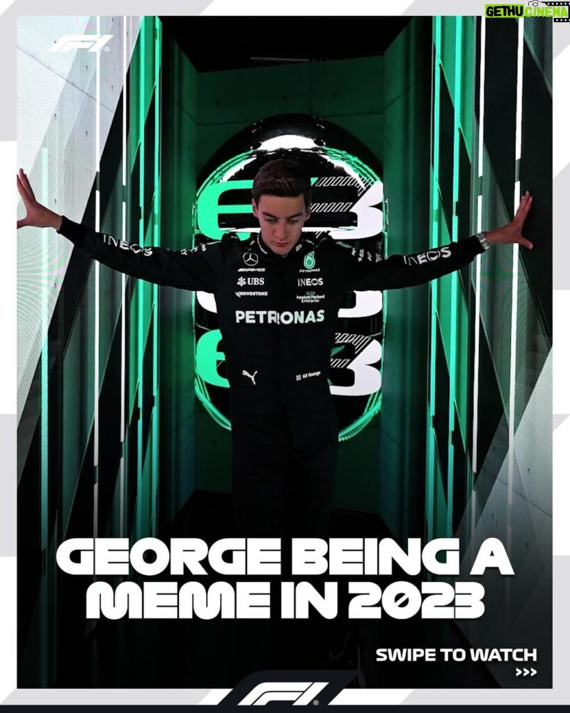 George Russell Instagram - Another year of George Russell being a meme 🫣😆 #F1 #Formula1 #GeorgeRussell @georgerussell63 @mercedesamgf1