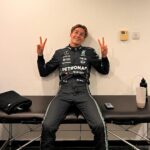 George Russell Instagram - P2 in the standings ✌️🏆 @mercedesamgf1 Yas Marina Circuit