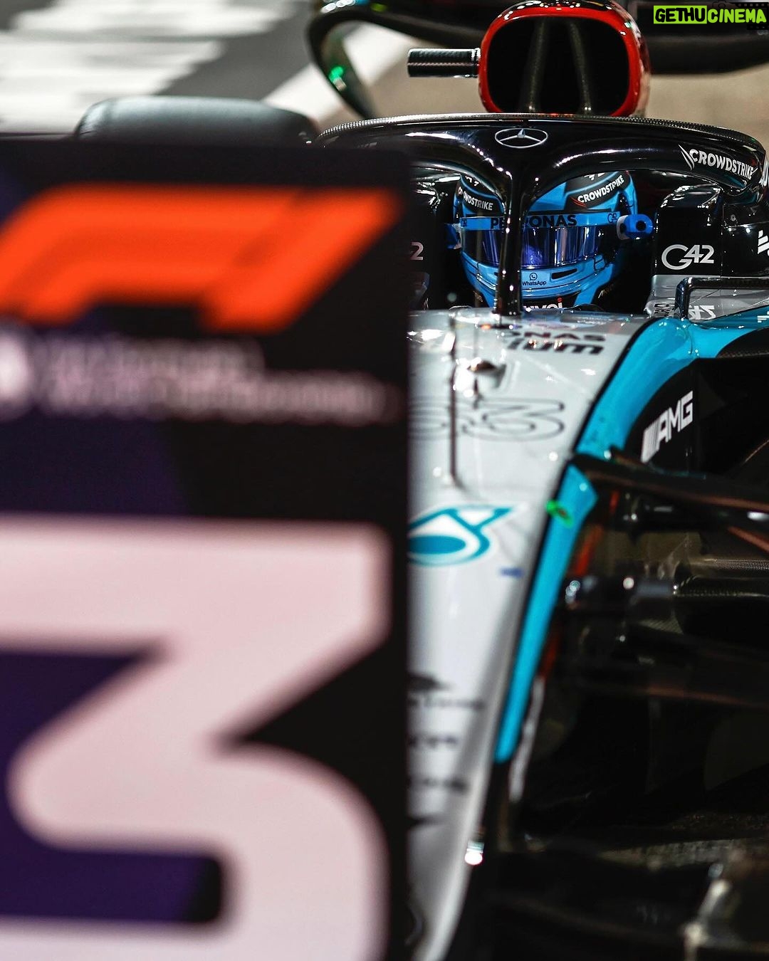 George Russell Instagram - P3. Great job from all of the team. Excited for the first race of the season tomorrow 👊 Bahrain International Circuit