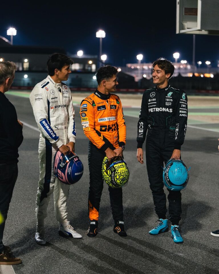 George Russell Instagram - Just like old times ✌️ Bahrain International Circuit