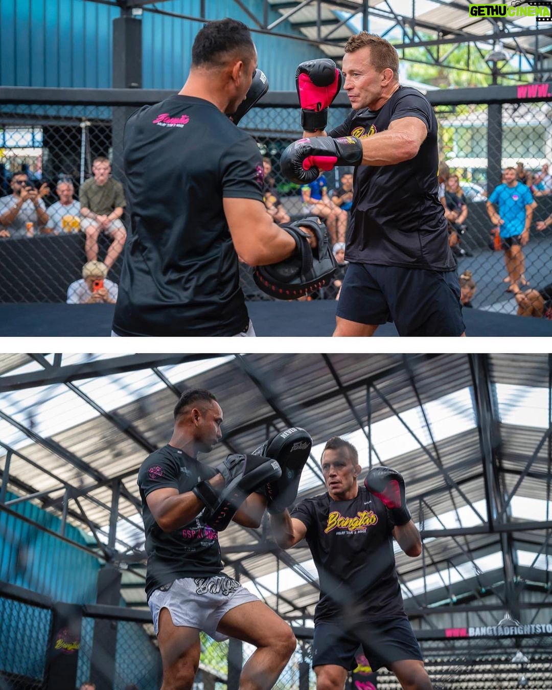 Georges St-Pierre Instagram - Georges St-Pierre At Bangtao Our first day of @georgesstpierre visiting us at Bangtao is officially finished π₯Big thank you to Georges and his team for making this day so special πͺ Georges gave some interesting insights into what it takes to become a champion at the highest level of MMA during our Q&A π€ Then followed by Georges showing his skills on the pads with our 3 world renowned trainers @ajarn_wat @lerdsila_muaythaiiyarin @aaa_gaiyanghadao π₯ We still have tickets available for tomorrows seminar with @georgesstpierre at 10am π« come and learn the techniques used by the GOAT π All photos from todays event are live on our website including everyones photo with Georges πΈ Donβt forget to tag us π·οΈ @bangtaomuaythaimma ποΈ #teambangtao Bangtao Muay Thai & MMA