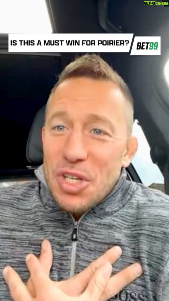 Georges St-Pierre Instagram - “There’s a lot of guys that are hungry, that are coming up. And it’s a young man’s game.” - @georgesstpierre 🐐 GSP gives his thoughts on the co-main event between Dustin Poirier & Benoit Saint-Denis 👊 Is this a must win for “The Diamond”? 💎 📲 UFC 299 odds available at Bet99.com & on the BET99 App