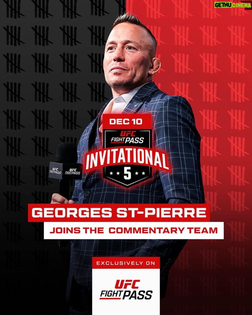 Georges St-Pierre Instagram - The Great Georges St-Pierre has touched down in Las Vegas for the UFC Fight Pass Invitational 5‼ [ #FPI5 🥋 | 𝗦𝗨𝗡 𝗗𝗘𝗖 𝟭𝟬 | 8p ET / 5p PT ]