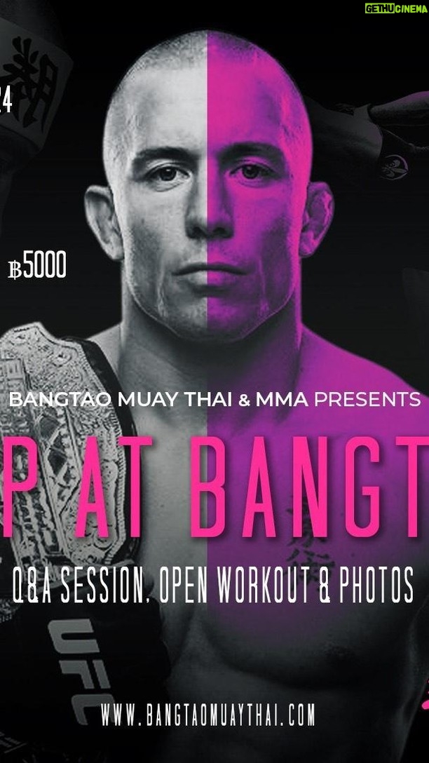 Georges St-Pierre Instagram - Georges St Pierre Is Coming To Bangtao ποΈ The former 2 Division UFC World Champion and UFC Hall Fame Fighter will be coming to @bangtaomuaythaimma ποΈ Join us on the Friday the 19th January 2024 and experience: Q&A Session π€ Open Workouts π€ΌββοΈ Pictures πΈ This is your chance to meet a living legend of MMA, book your ticket now via the link in our bio π Tickets π« Regular 3,000 Baht VIP (limited available) 5,000 Baht Date & Time ποΈ 19th Jan 2024 / 11am - 1pm See you all there π₯ #teambangtao Bangtao Muay Thai & MMA