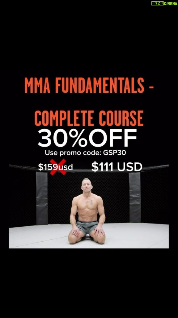 Georges St-Pierre Instagram - 30% OFF only until Sunday Feb 25th If you use promo code: GSP30 www.mmaacademy.gspofficial.com