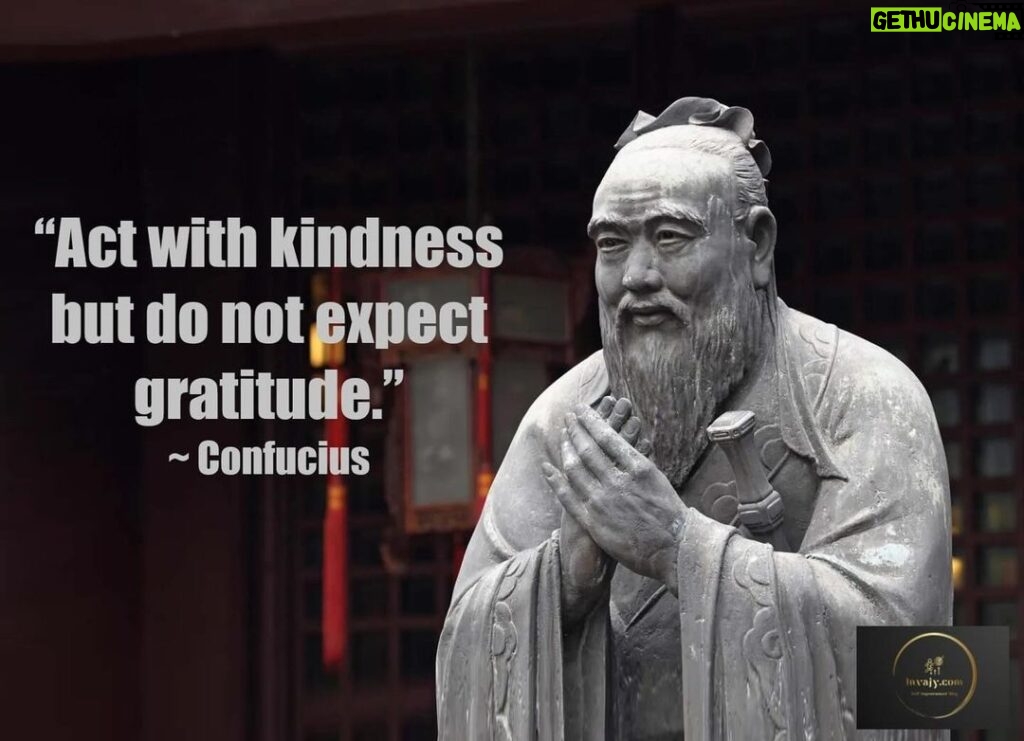 Georges St-Pierre Instagram - Act with kindness but do not expect gratitude. ~ Confucius