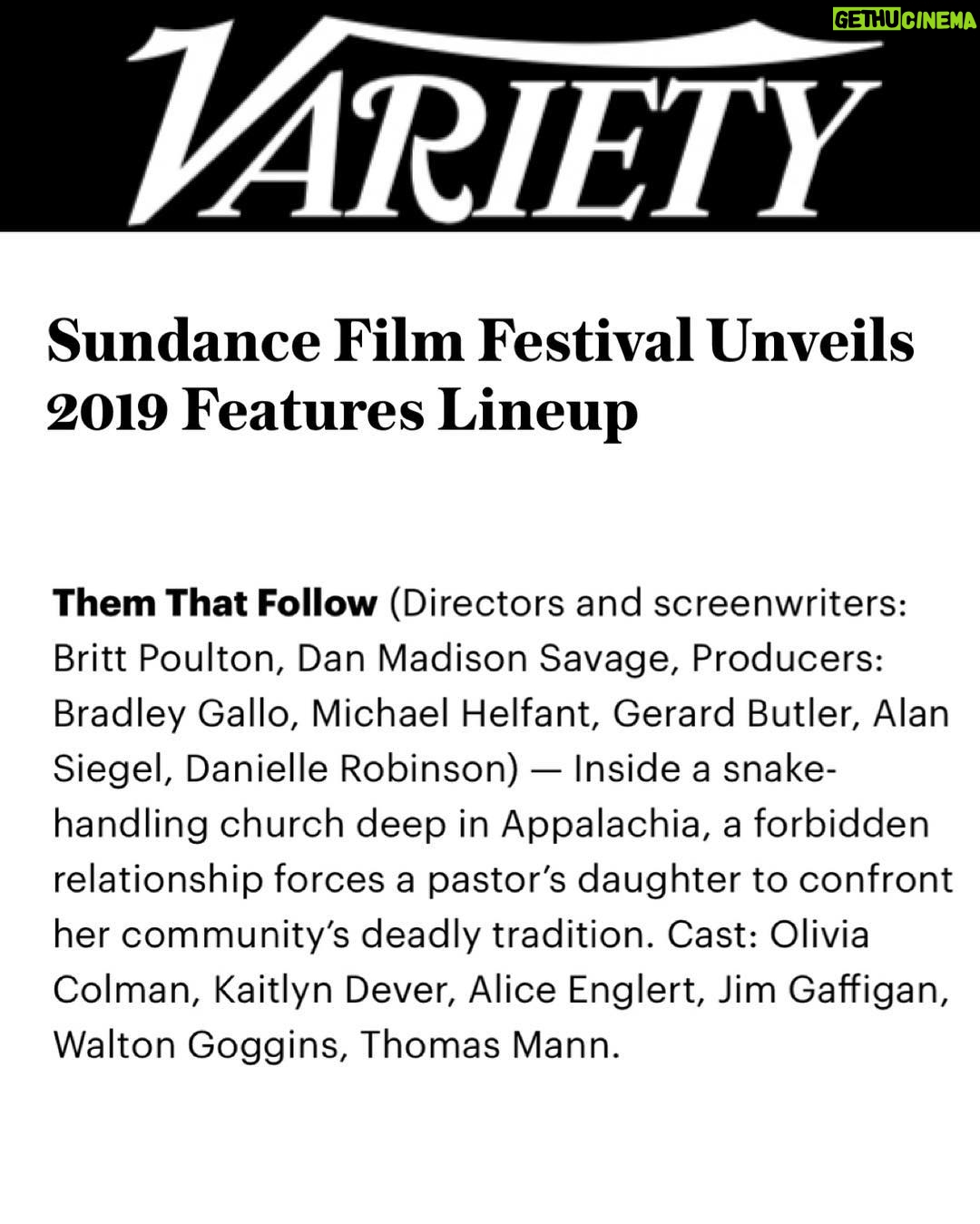 Gerard Butler Instagram - Coming for you, Park City. Thank you, #Sundance!