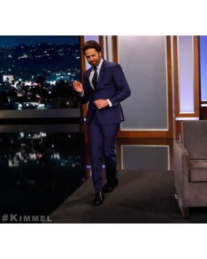 Gerard Butler Instagram - Last night shooting the shit with @JimmyKimmel. I had a big job on #AngelHasFallen making sure the legends @MorganFreeman and Nick Nolte were taken care of. Check out the clip in my Story to hear about the crazy stunts @Ric.Roman.Waugh put us through. In theaters in one week!