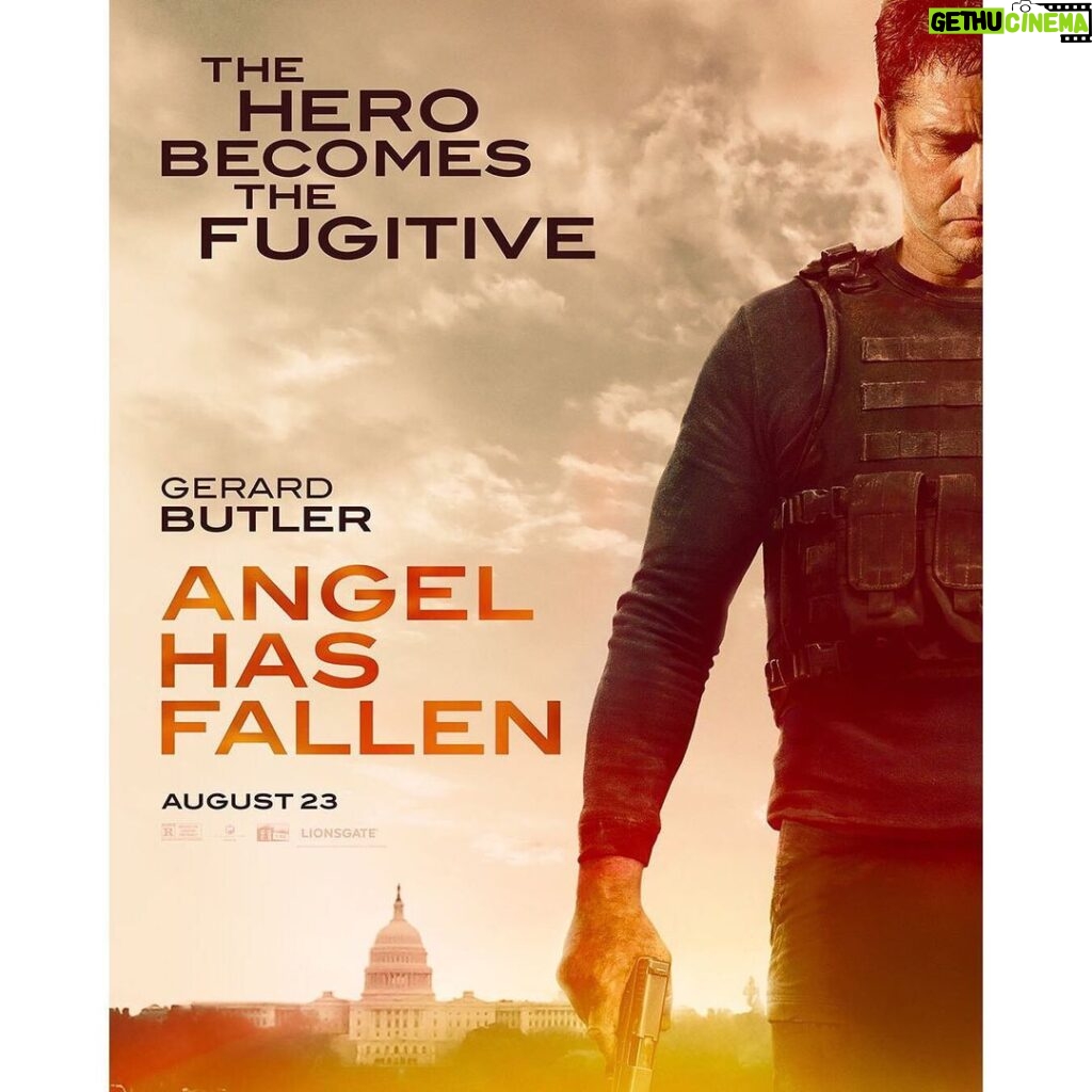 Gerard Butler Instagram - #AngelHasFallen in theaters August 23
