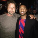 Gerard Butler Instagram - A shout out to my boys @MichaelBJordan and @ChadwickBoseman. At the NY screening of #BlackPanther on Wednesday night. They crushed it. I'm moving to Wakanda. If ever a movie can be so much fun and so damn important at same time, this is it. Good luck this weekend, even though I don’t think you need it.