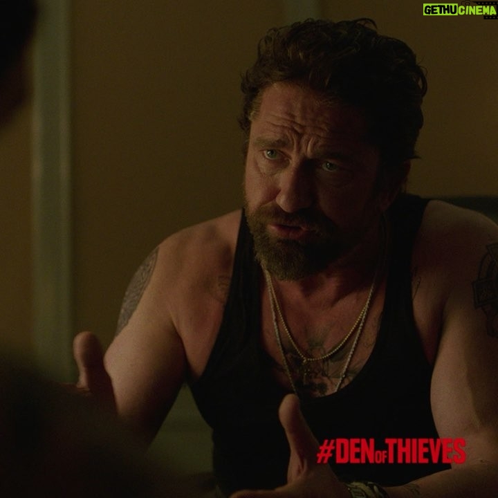 Gerard Butler Instagram - “Do we look like the types who will arrest you?” #DenOfThieves #NowPlaying