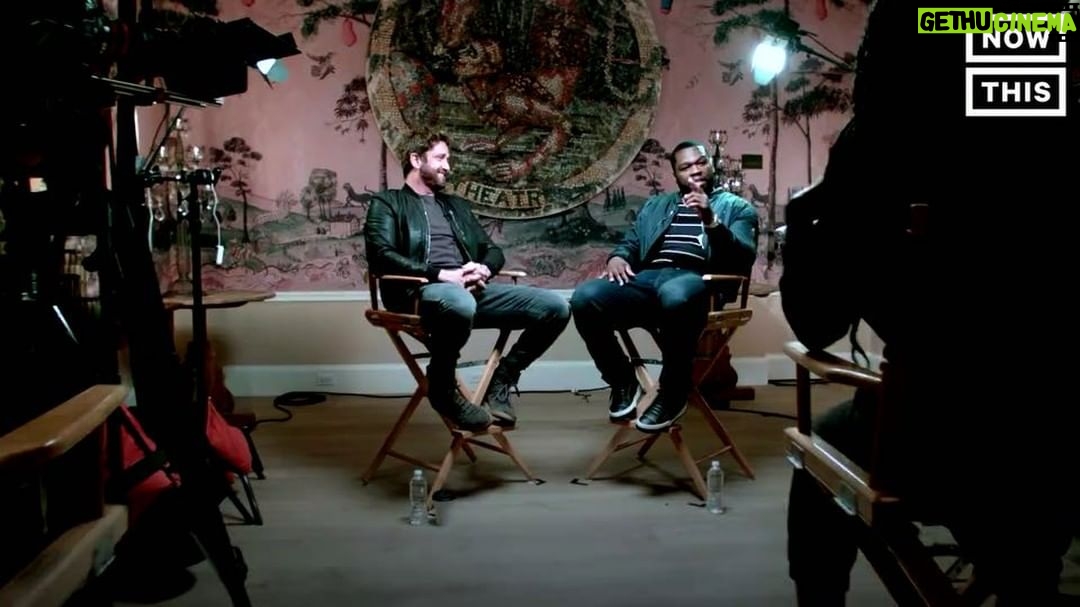 Gerard Butler Instagram - Would You Rather with the #DenOfThieves boys. @NowThisEntertainment