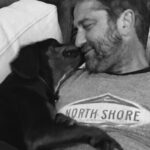 Gerard Butler Instagram – Thankful for a new wee doggie in my life. She was a stray while I was filming up a mountain in Bulgaria. Stole my heart.