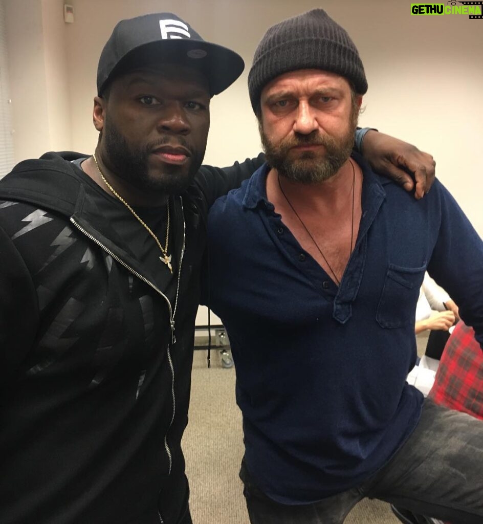 Gerard Butler Instagram - #DenOfThieves boot camp with the man @50cent.