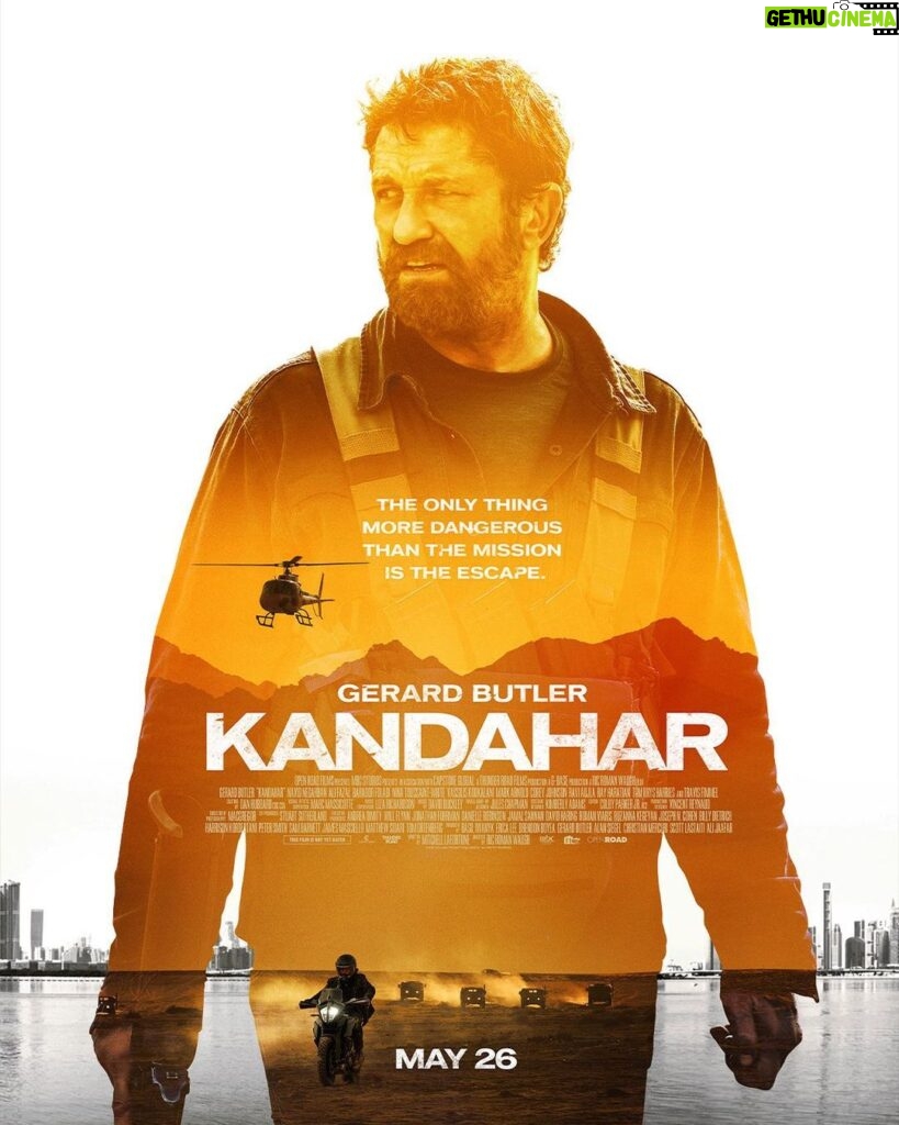 Gerard Butler Instagram - Executing the mission was only the beginning. Excited for you all to see my new action thriller KANDAHAR, only in theaters MAY 26. #KandaharMovie